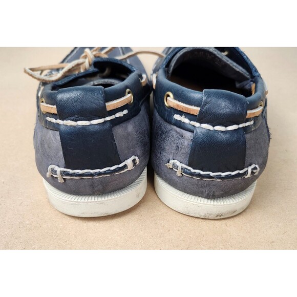 Timberland Boat Shoes 9M Navy Leather 6367A Anti-Fatigue Classic Preppy - Picture 4 of 9